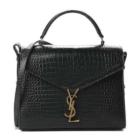 ysl cassandra croc|CASSANDRA medium chain bag in crocodile.